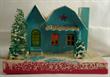 Cardboard house Vintage - blue